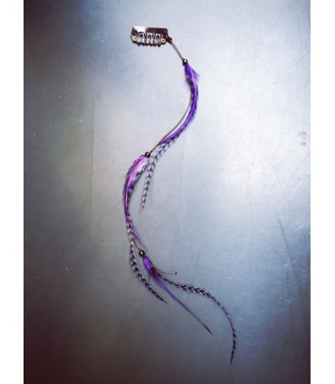 Mèche Bohême pour cheveux en plumes naturelles - taille M