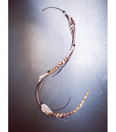 Mèche Bohême pour cheveux en plumes naturelles - taille L