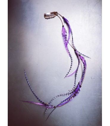 Mèche Bohême pour cheveux en plumes naturelles - taille L