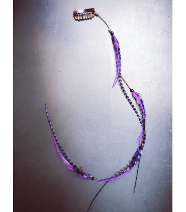 Mèche Bohême pour cheveux en plumes naturelles - taille L