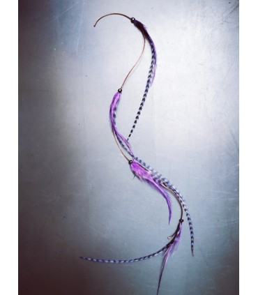 Mèche Bohême pour cheveux en plumes naturelles - taille L