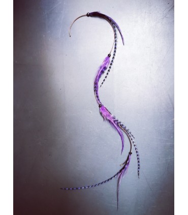 Mèche Bohême pour cheveux en plumes naturelles - taille L