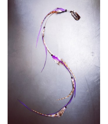 Mèche Bohême pour cheveux en plumes naturelles - taille XL