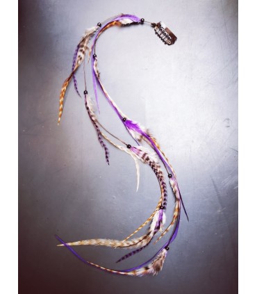 Mèche Bohême pour cheveux en plumes naturelles - taille XL