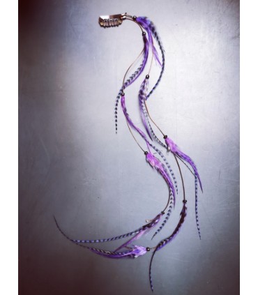 Mèche Bohême pour cheveux en plumes naturelles - taille XL