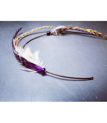 Mèche Bohême pour cheveux en plumes naturelles - taille XL
