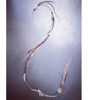 Mèche Bohême pour cheveux en plumes naturelles - taille XXXL