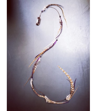 Mèche Bohême pour cheveux en plumes naturelles - taille XXXL