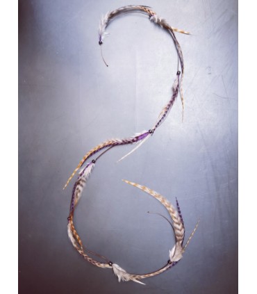 Mèche Bohême pour cheveux en plumes naturelles - taille XXXL+