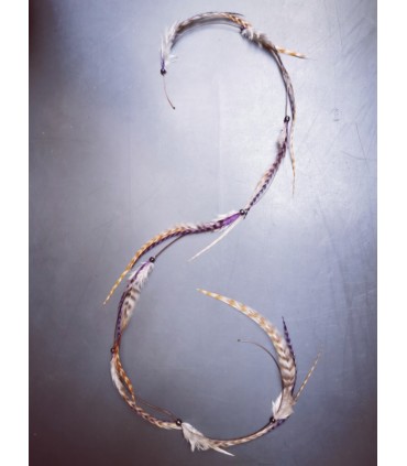 Mèche Bohême pour cheveux en plumes naturelles - taille XXXL+