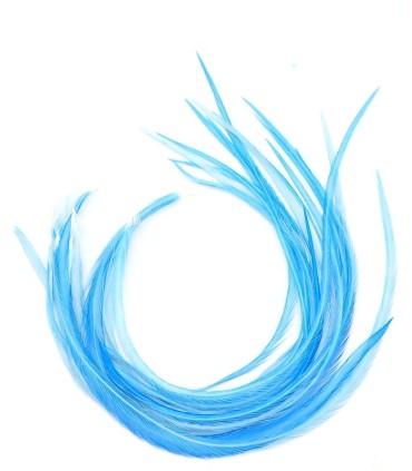 Plume pour cheveux - Bleu tendre