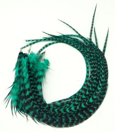 Plume pour cheveux - Vert velours