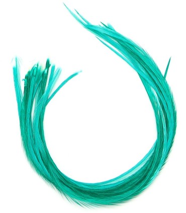 Plume pour cheveux - Vert velours