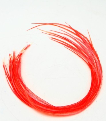 Plume pour cheveux - Corail fluo