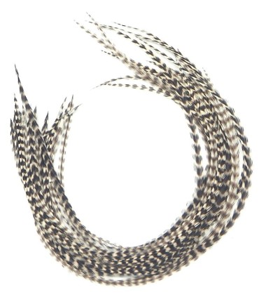 Plume pour cheveux - Noir & blanc naturel