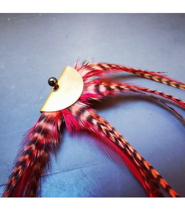 Barrette plumes naturelles - Collection Kamishibaï