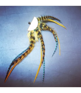 Barrette plumes naturelles - Collection Greenwitch