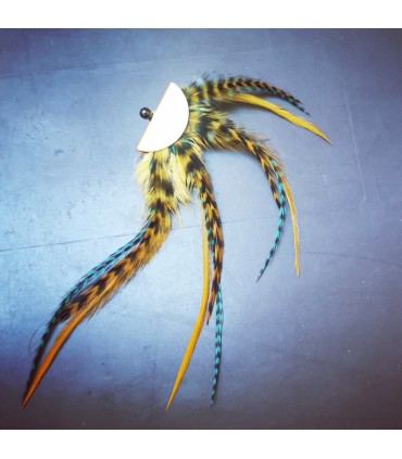 Barrette plumes naturelles - Collection Greenwitch