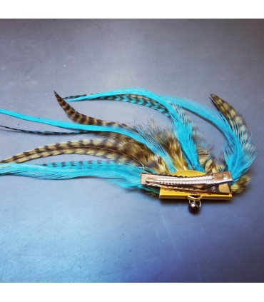 Barrette plumes naturelles - Collection Nui