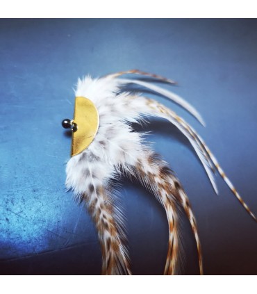 Barrette plumes naturelles - Collection Sibery