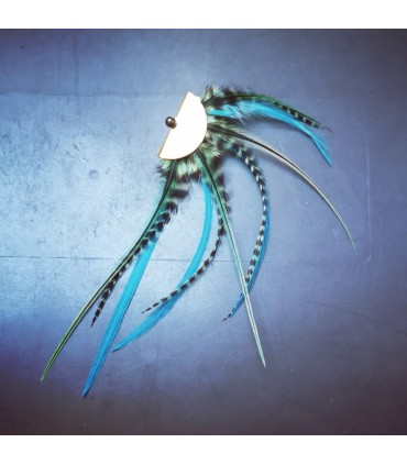 Barrette plumes naturelles - Collection Acapulco