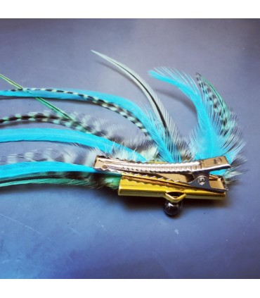 Barrette plumes naturelles - Collection Acapulco