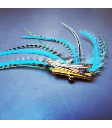 Barrette plumes naturelles - Collection Acapulco