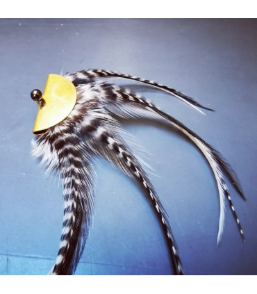 Barrette plumes naturelles - Collection Binary