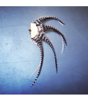 Barrette plumes naturelles - Collection Binary