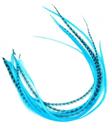 Plume pour cheveux - Bleu électrique