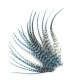 Plume courte rayée à fixer dans les cheveux comme une extension
(vendue à l'unité)
Le coloris Bleu tendre est un bleu au ton