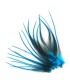 Plume courte unie avec un liseret noir au milieu à fixer dans les cheveux comme une extension
(vendue à l'unité)
Le coloris B