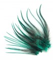 Vert velours - plumes courtes à fixer dans les cheveux