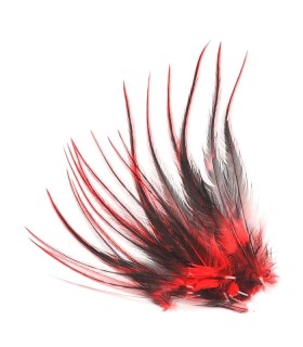 Rouge pur - plumes courtes à fixer dans les cheveux