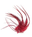 Plume courte pour cheveux - Cerise