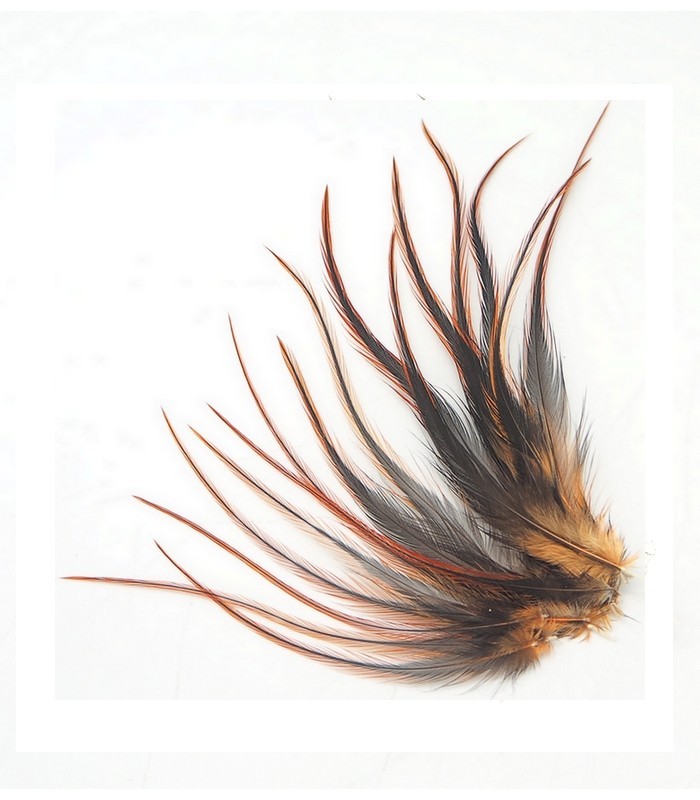 Cannelle - plumes courtes à fixer dans les cheveux
