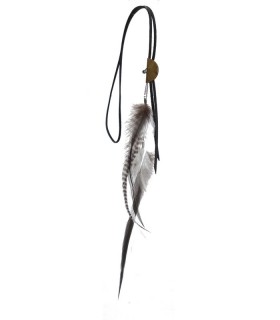 Sautoir en plumes naturelles - Collection Binary