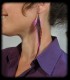Boucle d'oreille unique en plumes naturelles - Collection Melrose